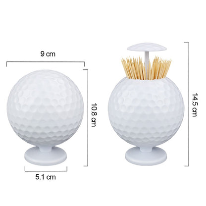CRESTGOLF Golf Ball Shaped Automatic Pop-Up Toothpick Holder Novelty Golf Decoration