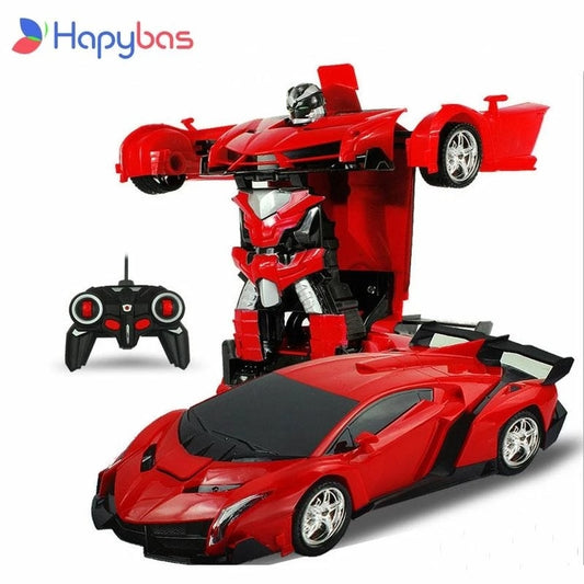 2In1 RC Car Sports Car Transformation Robots Models Remote Control Deformation Car RC Fighting Toy KidsChildren's Birthday