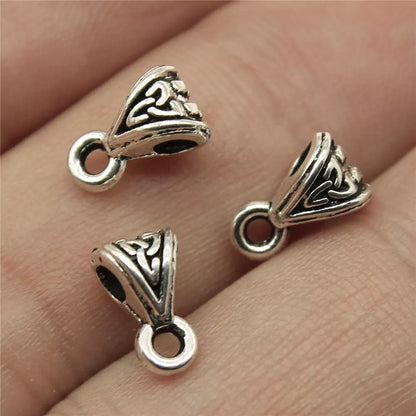 20pcs Connector Charms Bail Beads Antique Silver Color Bail Beads Charms Jewelry Findings DIY Bail Beads Charms Connector
