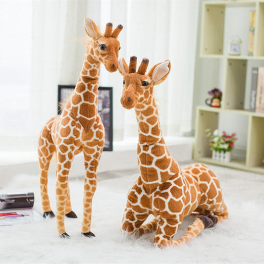 Huge Real Life Giraffe Plush Toys Cute Stuffed Animal Dolls Soft Simulation Giraffe Doll Birthday Kids Toy Bedroom Decor