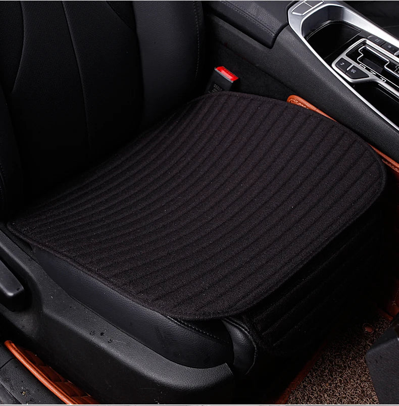 Flax Car Seat Covers Front Rear Full Set Choose Car Seat Cushion Linen Fabric Seat Pad Protector Car Accessories Anti-Slip