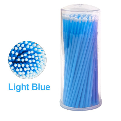 Kekelala 100pcs/Bottle Eyelash Extension Cleaning Swabs Lash Lift Glue Remover Applicators Microblade Makeup Micro Brushes Tool