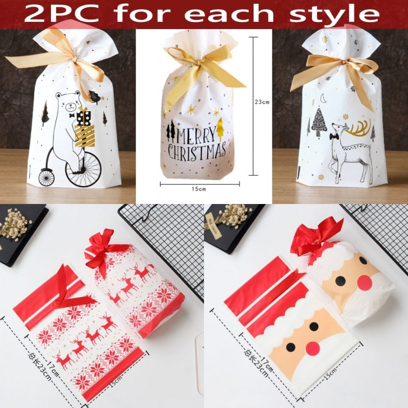 Christmas Presents Christmas Bags Lot Santa Claus Bag Candy Bag Christmas Decorations 2019 New Year Presents
