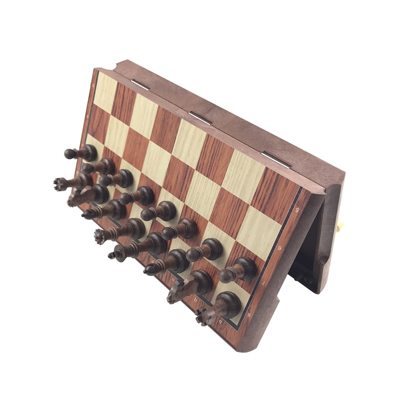 High-Grade Chess Plastic Folded Board International Magnetic Chess Set Exquisite Chess Puzzle Games Board Game Yernea