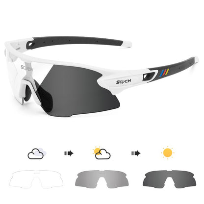 SCVCN Photochromic Bicycle Glasses Men’s Women Sports Runing Cycling Sunglasses UV400 Fishing Eyewear Mtb Bike Bicycle Goggles