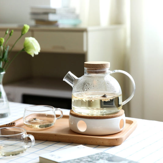 1l/1.8l Large Capacity Drinkware Glass Teapot Teaware Tea Pot Heat-Resistant Ket