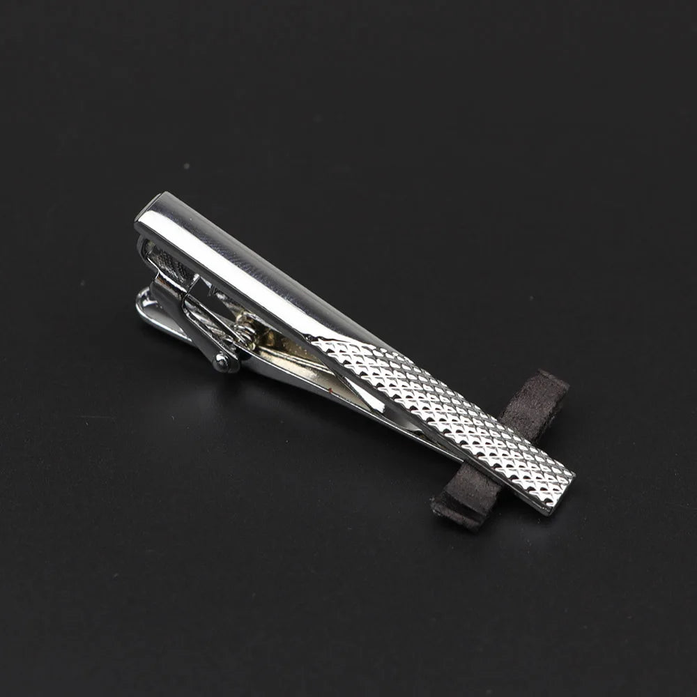 Men's Metal Tie Clip Bright Chrome Stainless Steel Jewelry  Necktie Clips Pin Clasp Clamp Wedding Charm Creative