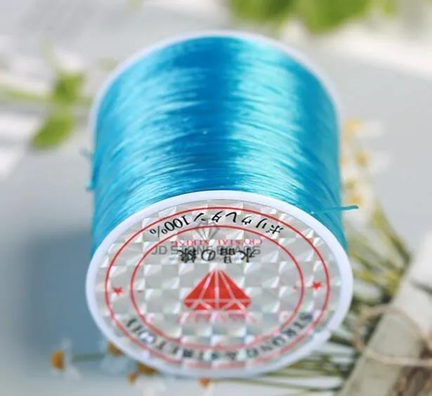 1Roll/35m 0.5mm Elastic Thread Cord String Round Crystal Line Nylon Rubber Stretchy Cord for Jewelry Making Beading Accessories