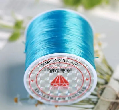 1Roll/35m 0.5mm Elastic Thread Cord String Round Crystal Line Nylon Rubber Stretchy Cord for Jewelry Making Beading Accessories