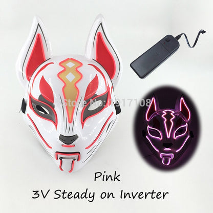 Fashion Halloween Party Mask Light Up Neon LED Mask for Halloween Carnival Party Glowing Anime Mask for Cosplay Decoration