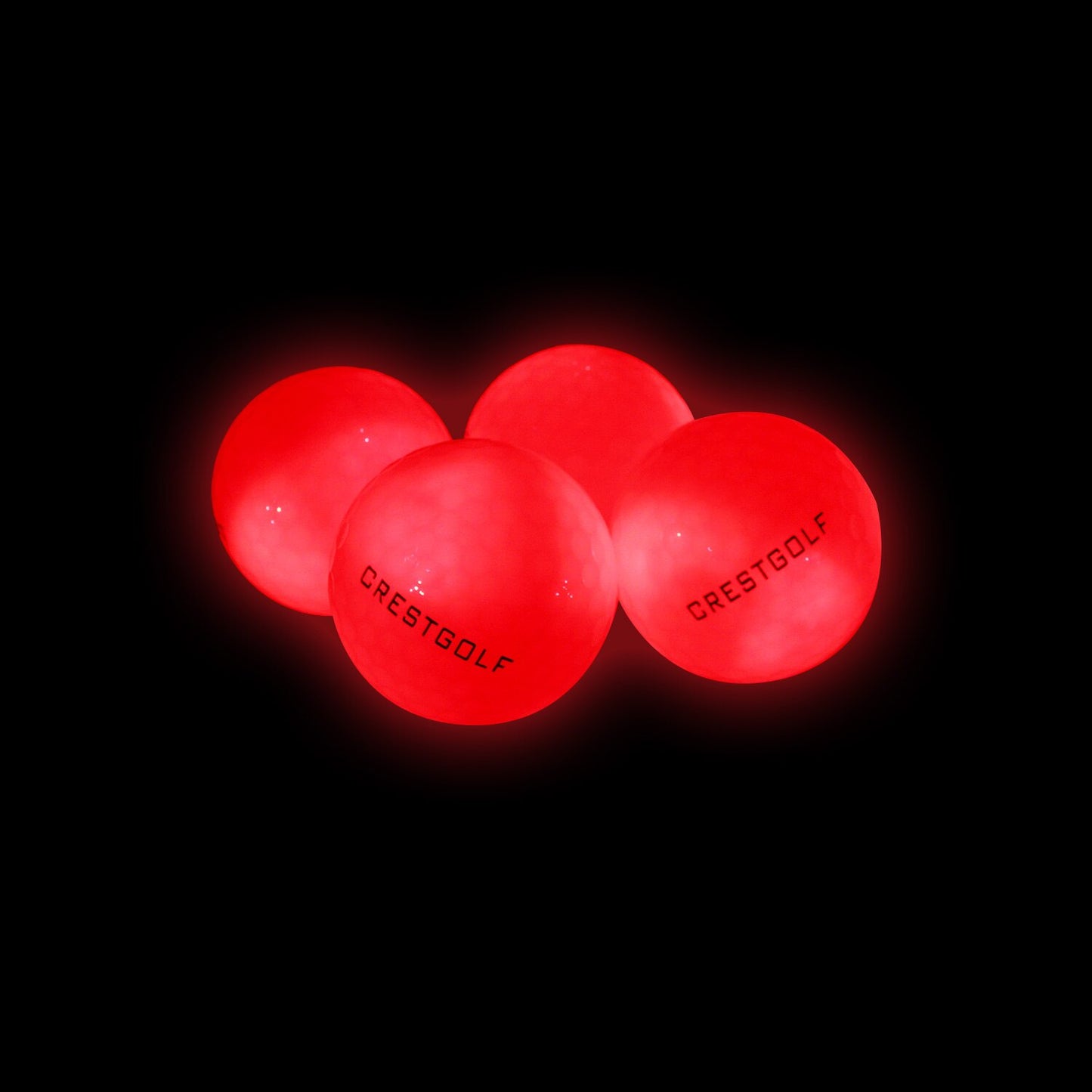 CRESTGOLF 4 Pcs/Pack Led Golf Balls With 4 Lights for Night Training High Hardness Material for Golf Practice Balls