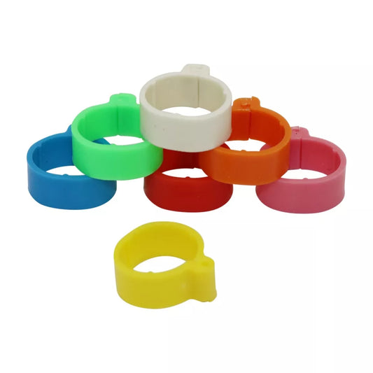 140 Pcs Inner Diameter 1.6cm 7 Colors Plastic Open Type Buckle Chicken Duck Goose Foot Ring Poultry Farming Equipment