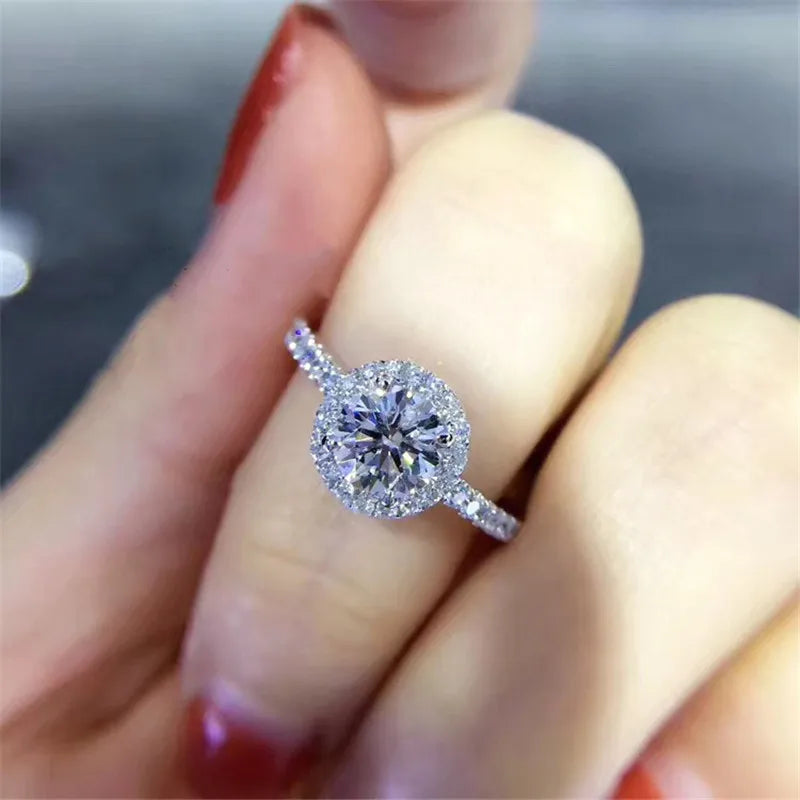 CC Rings for Women Cubic Zirconia Round Stone Bridal Wedding Engagement Ring Fashion Jewelry Drop Shipping CC583