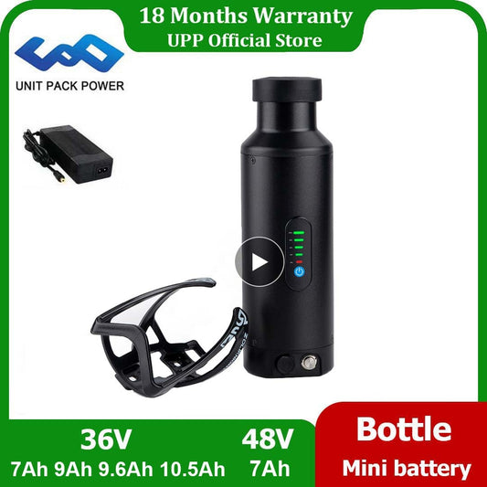 Bottle eBike Battery Pack 36V 10.5Ah 48V 7Ah With Branded San-Yo L-G Li-Ion Cell Bafang TSDZ2 750W 500W 350W 250W Mini Batteries