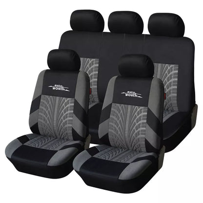 AUTOYOUTH Car Seat Covers Full Set Car Seat Protector Auto Seat Covers Polyester Fabric Universal Fits Most Cars Covers Orange