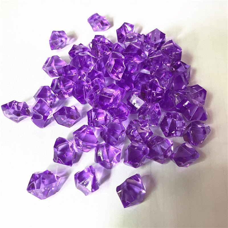 50PCS 14*11mm Acrylic Transparent Pawn Irregular Diamond Stone Chessman Game Pieces for Board Games Accessories 22 Colors