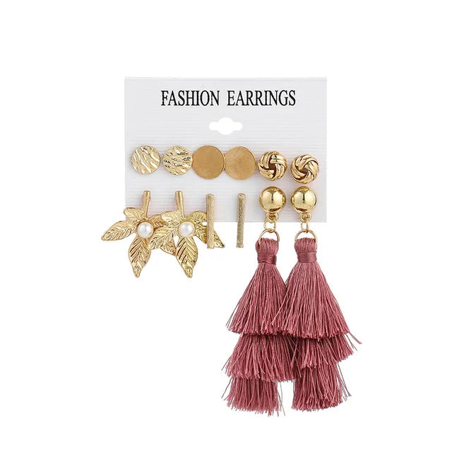 Crystal Simulated Pearl Earrings Set Women Jewelry Accessories Piercing Ball Stud Earring Kit Bijouteria Brincos
