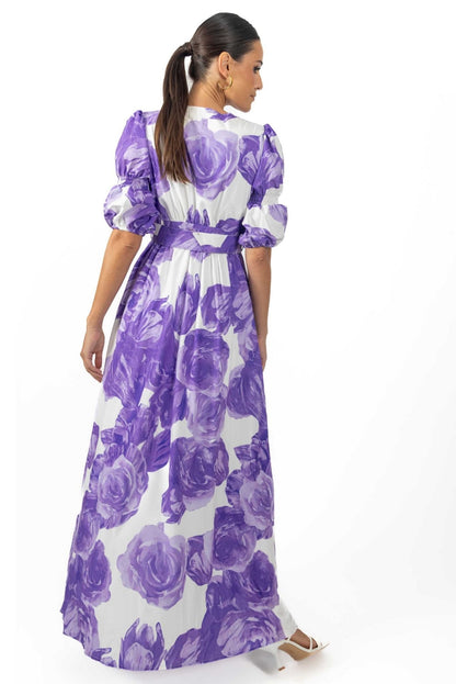 Verona Maxi Women's Floral Dress Lilac