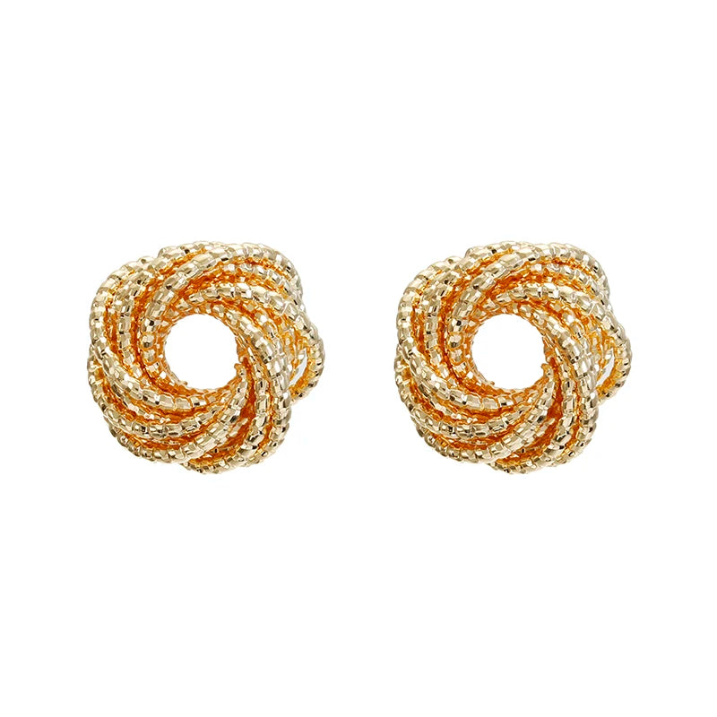 ZA Metal Maxi Statement Vintage Clip on Earrings Without Piercing  for Women Earrings Party Jewelry