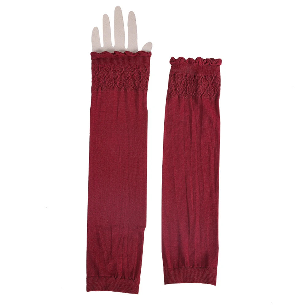 Islamic Muslim Sleeves Gloves Arm Cover Hijab Stretchy Fabric Arab Sleeves New Elastic Sun Protection Arm Warmer Middle East