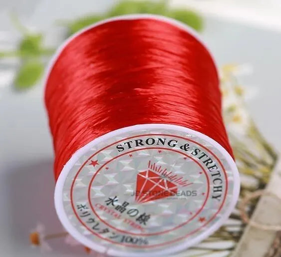 1Roll/35m 0.5mm Elastic Thread Cord String Round Crystal Line Nylon Rubber Stretchy Cord for Jewelry Making Beading Accessories