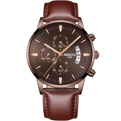 NIBOSI Relogio Masculino Men Watches Luxury Famous Top Brand Men's Fashion Casual Dress Watch Military Quartz Wristwatches Saat