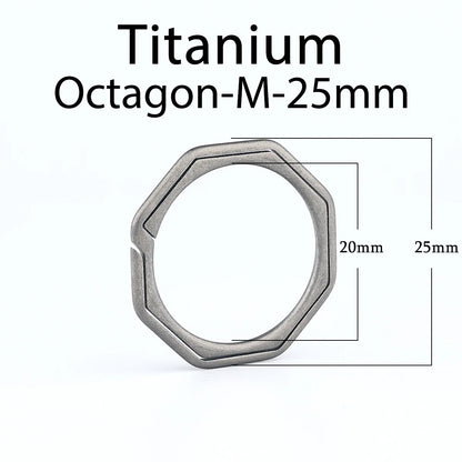 Real Titanium Keyring Super Lightweight Keychain Hanging Buckle for Car Key Ring Holder Quickdraw Tool Creative Accessories