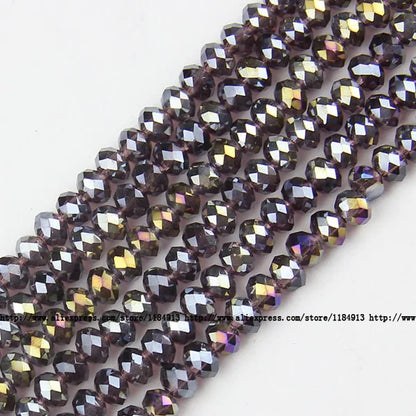 JHNBY Round Shape Upscale Austrian Crystal Beads High Quality 6mm 50pcs Loose Beads Rondelles Glass Ball Bracelet Jewelry DIY