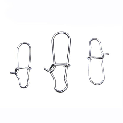 50pcs/Box Stainless Steel Fishing Connector Hooked Snap  Barrel Swivel Hook Lure Carp Tool Accessories Goods for Fishing