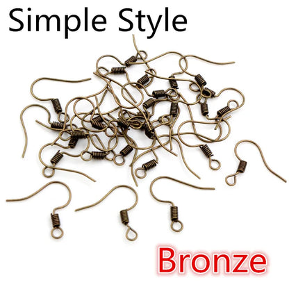 100pcs/Lot 20x17mm DIY Earring Findings Earrings Clasps Hooks Fittings DIY Jewelry Making Accessories Iron Hook Earwire Jewelry
