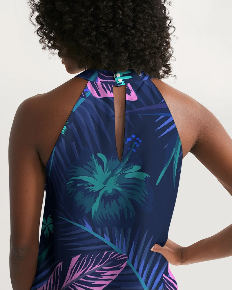 Women's Floral Veronica Casual Halter Dress