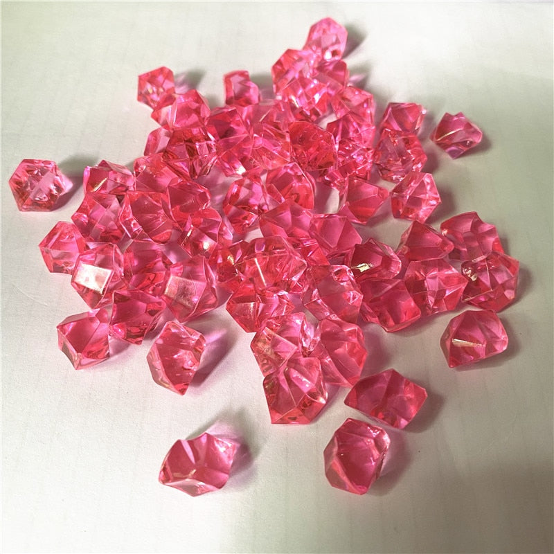 50PCS 14*11mm Acrylic Transparent Pawn Irregular Diamond Stone Chessman Game Pieces for Board Games Accessories 22 Colors