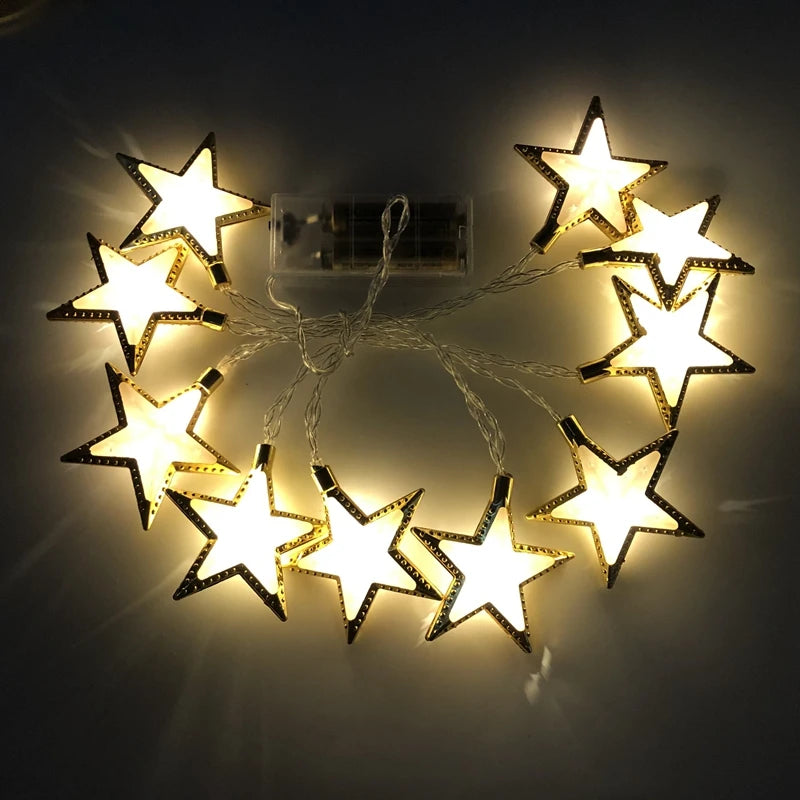 Ramadan Decoration Plastic Lantern Led String Lights Ramadan Kareem Decor Eid Mubarak Al-Fitr Eid Festival Party Supplies