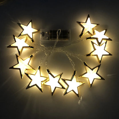 Ramadan Decoration Plastic Lantern Led String Lights Ramadan Kareem Decor Eid Mubarak Al-Fitr Eid Festival Party Supplies