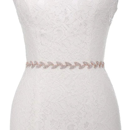 Handmade Silver Bridal Belt Rhinestone Waistband Applique for Evening Prom Dresses Wedding Decoration White Beige Sash Ribbon
