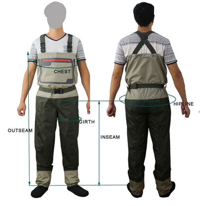 Fly Fishing Breathable Stockingfoot Chest Wader Breathable Waterproof Pants Fishing Waders Trousers for Men and Women