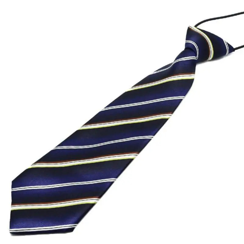 Pre-Tied Elastic Necktie Rainbow Stripes Leopard Apple Print Boys Kids Imitation Silk Ties Stage Performance Party Costume