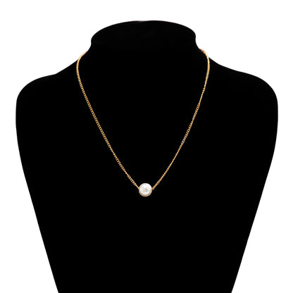Separable 2 Layered White/Black Beads Necklaces Korean Small Beaded Conch Acrylic Shell Choker Necklace for Women Fashion Collar