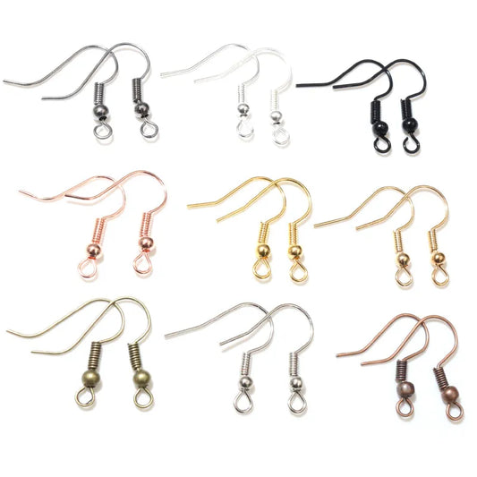 100pcs/Lot 20x17mm DIY Earring Findings Earrings Clasps Hooks Fittings DIY Jewelry Making Accessories Iron Hook Earwire Jewelry