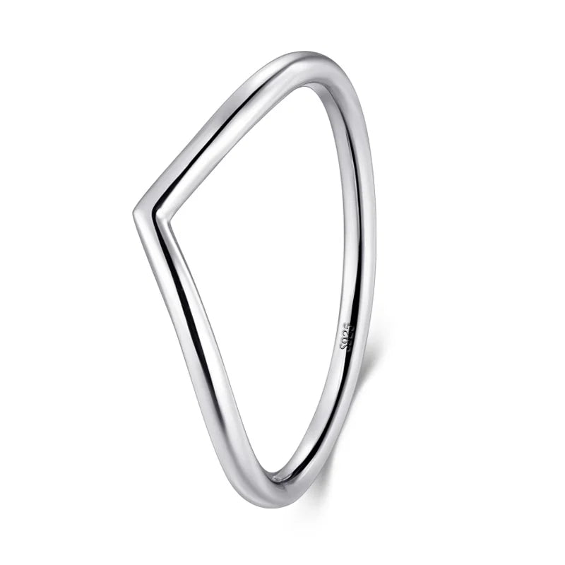 Modian 3 Style Real 925 Sterling Silver Stackable Simple Ring Clear CZ Fashion Instagram Jewelry for Women Couple Rings