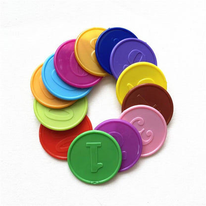 10pcs/Lots!Plastic Poker Chip for Gaming Tokens Plastic Coins Family Club Board Games Toy Creative for Children