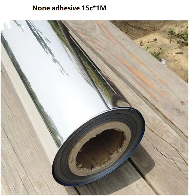 50cm*1M None Adhesive PET Reflective Film High Bright Mirror Reflective Decorative Material