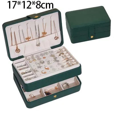Jewelry Organizer Large Jewelry Box High Capacity Jewelry Casket Makeup Storage Makeup Organizer Leather Beauty Travel Box