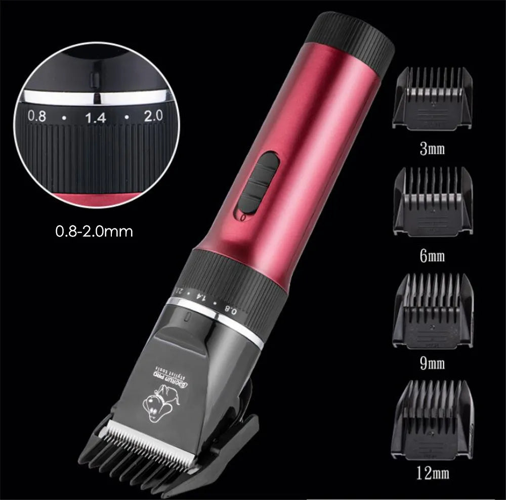 BaoRun P6 Professional Dog Hair Trimmer Rechargeable Pet Cat Grooming Clipper Shaver Low-Noise Electric Cutters Haircut Machine