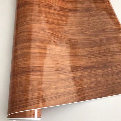 High Glossy Wood Grain Car Interior DIY Vinyl Sticker Decal Wrap Film Size 10/20/30/40/50cmx152cm