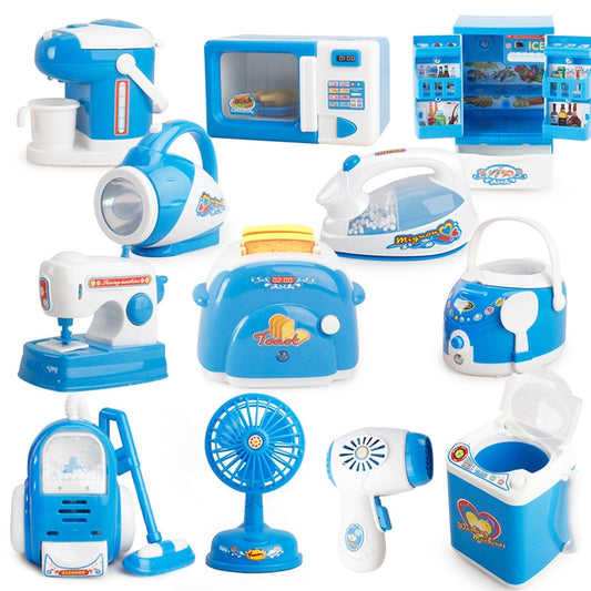1pcs Children Kitchen Pretend Play Toys Light-Up & Sound Simulation Kitchen Toys Household Appliances Toy for Kids Children Baby