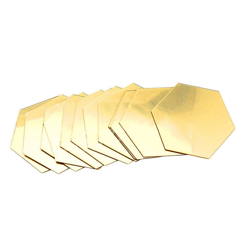 12Pcs 3D Hexagon Acrylic Mirror Wall Stickers DIY Art Home Decor Living Room Decorative Tile Stickers Room Accessori