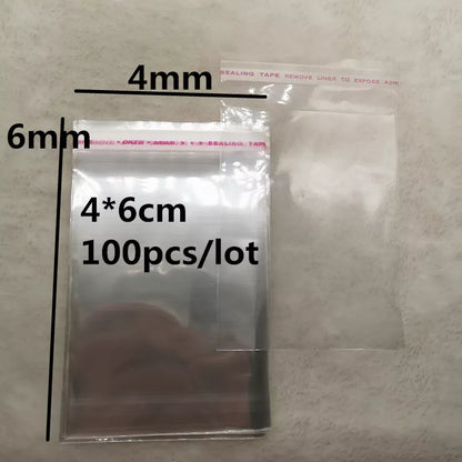 4x6-14x14cm Various Models Resealable Poly Bag Transparent Opp Plastic Bags Self Adhesive Seal Jewellery Making Bag..