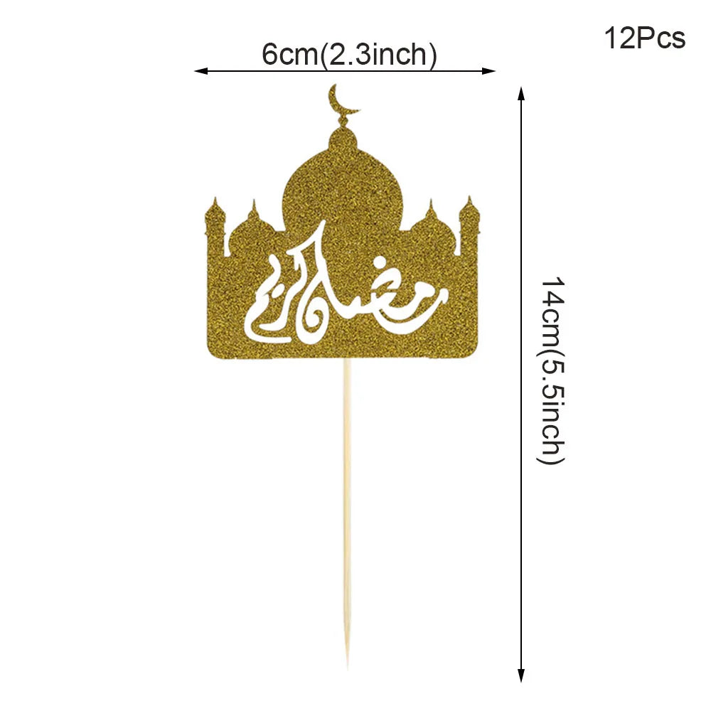Ramadan Decoration Party Supplies EID Mubarak Paper Plate Cup for Ramadan Mubarak EID Party Home Decoration Islam Muslim Party