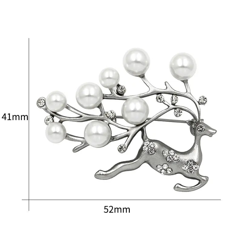 Factory Directly Crystal Diamante and Imitation Pearls Flower Jewelry Brooch Pins DIY Wedding Bouquets Брошь Декор